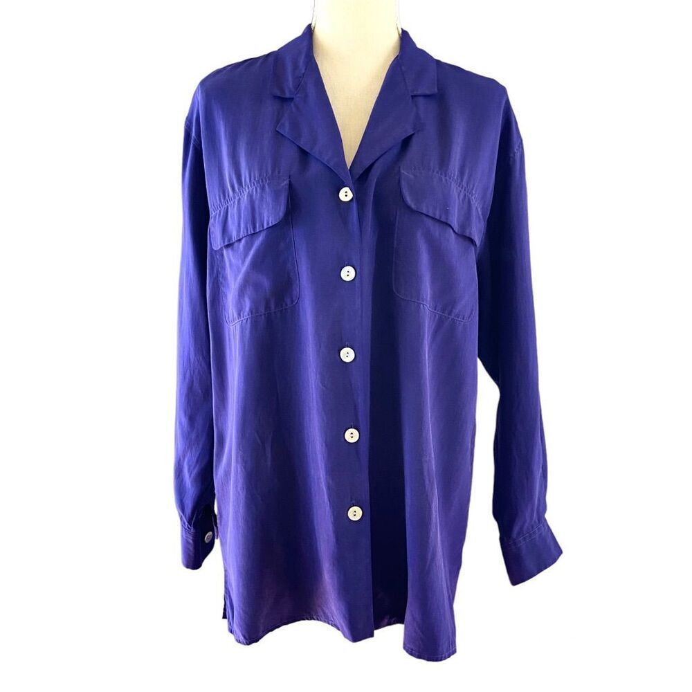 Preview Collection Silk Royal Blue Blouse S